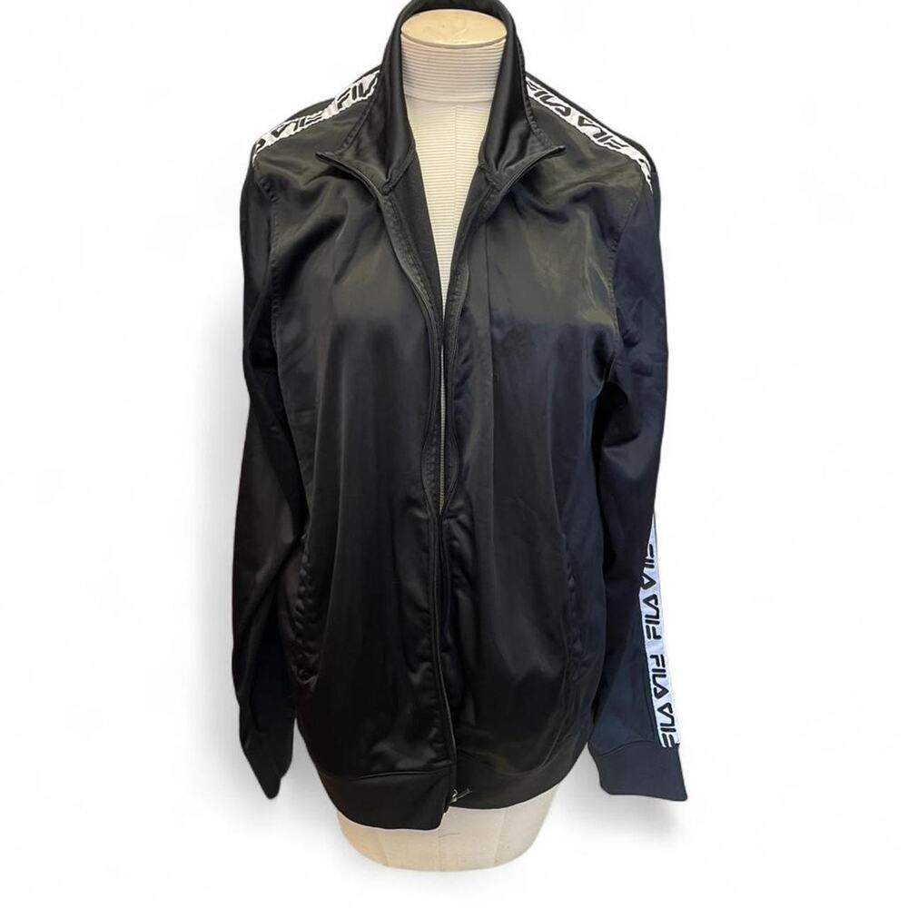 Fila black windbreaker jacket with
